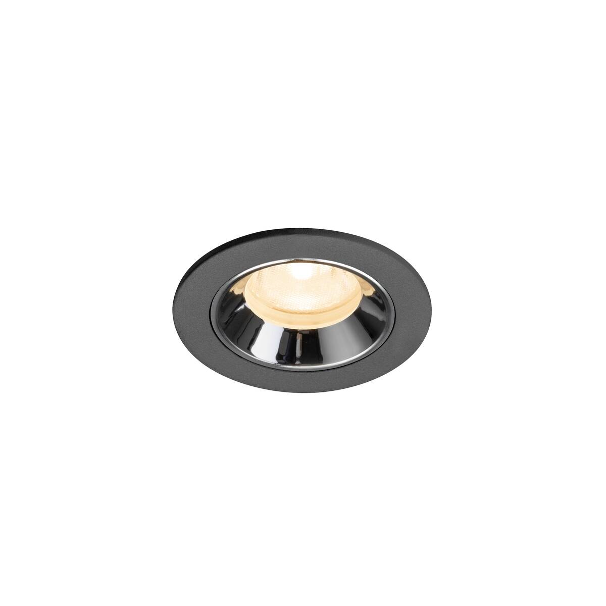 NUMINOS® XS, spot encastré, intérieur, 2700 K, 40°, noir / chrome