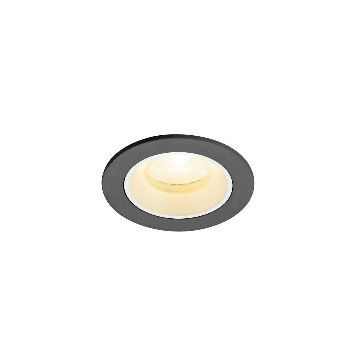 NUMINOS® XS, plafonnier encastré, 3000 K, 20°, IP20, rond, noir / blanc