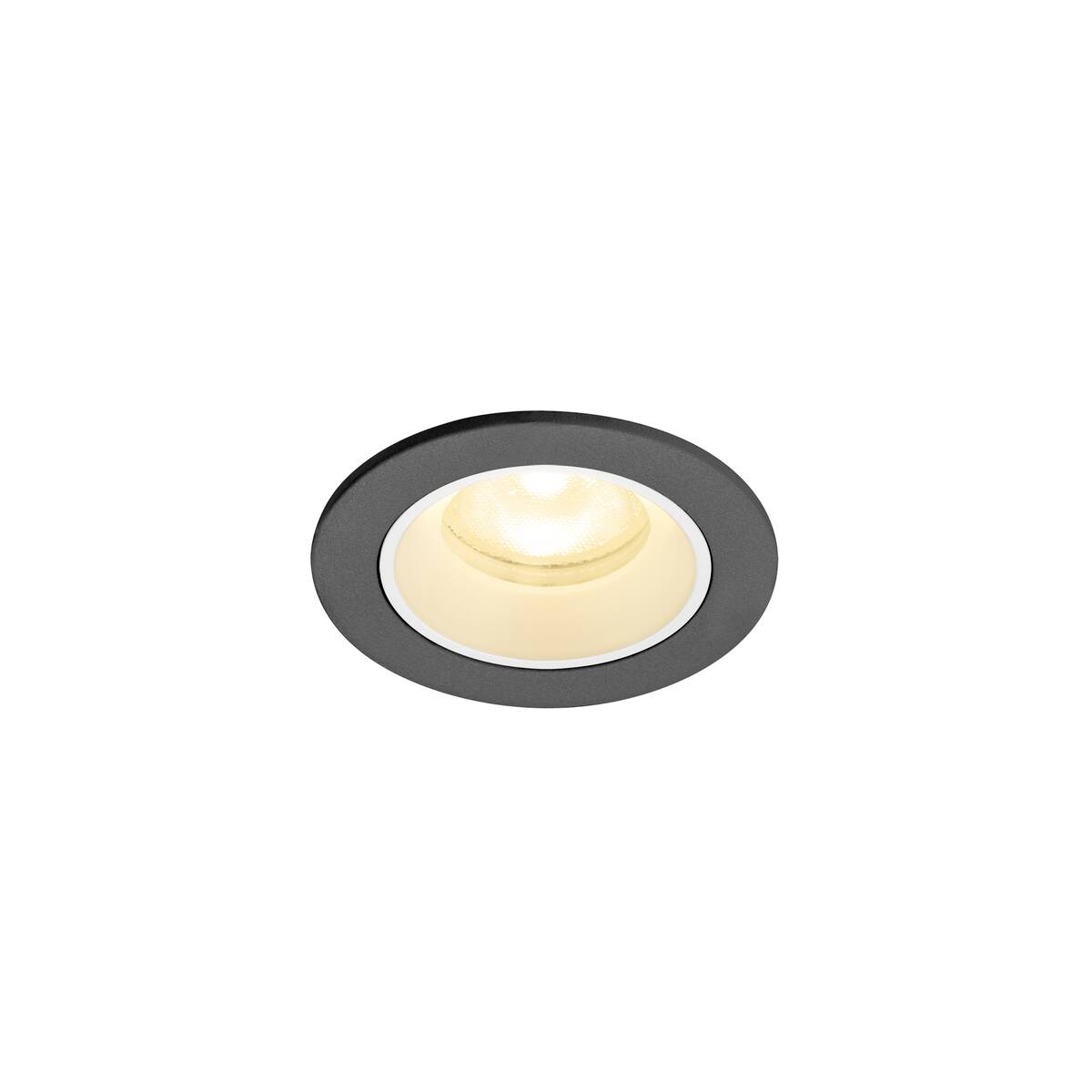 NUMINOS® XS, incasso a plafone, 3000 K, 55°, IP20, rotondo, nero / bianco