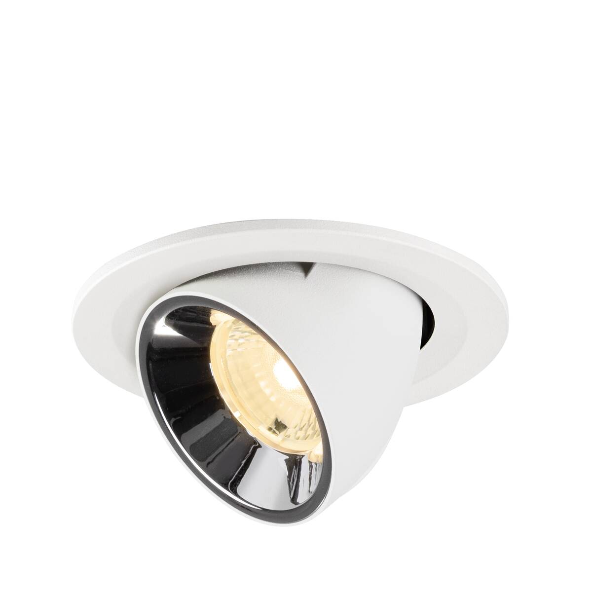 NUMINOS® GIMBLE S, spot encastré, intérieur, 3000 K, 40° blanc / chrome