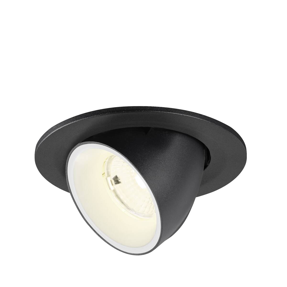NUMINOS® GIMBLE S, plafonnier encastré, 4000 K, 55°, IP20, rond, noir / blanc