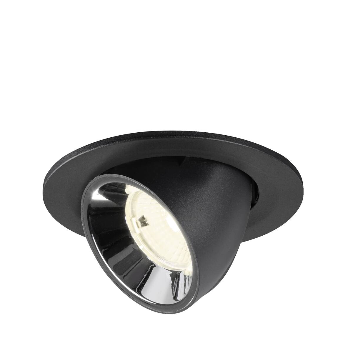 NUMINOS® GIMBLE S, spot encastré, intérieur, 4000 K, 55° noir / chrome