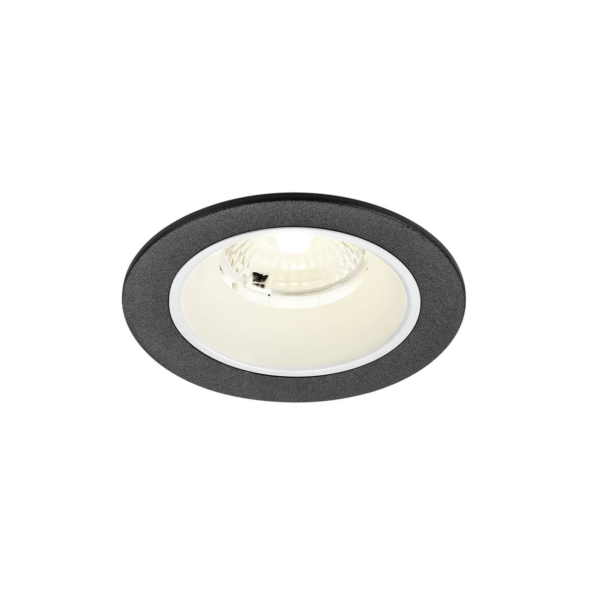 NUMINOS® S, infälld takarmatur, 4000 K, 40°, IP20, rund, svart / vit