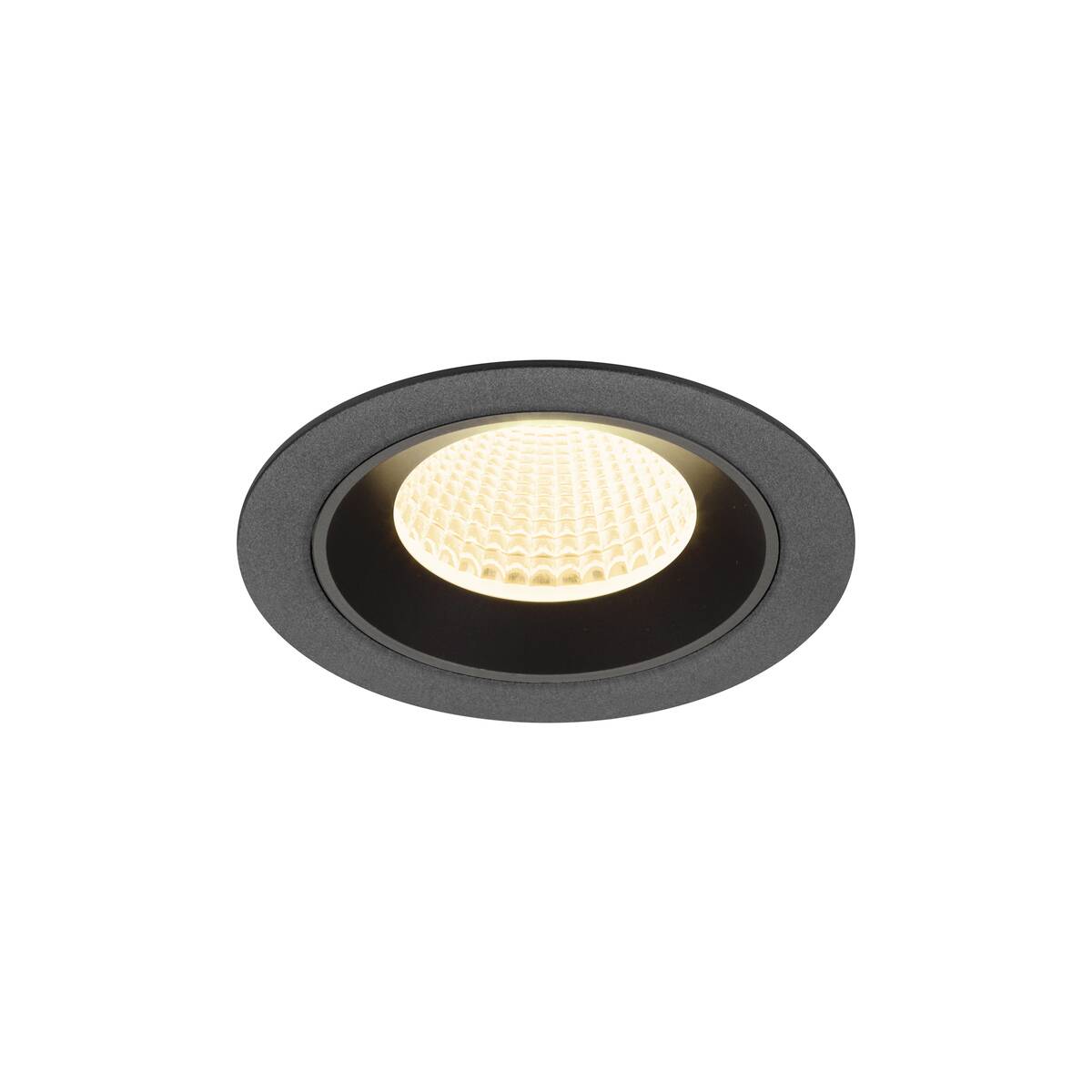 NUMINOS® M, infälld takarmatur, 3000 K, 40°, IP20, rund, svart