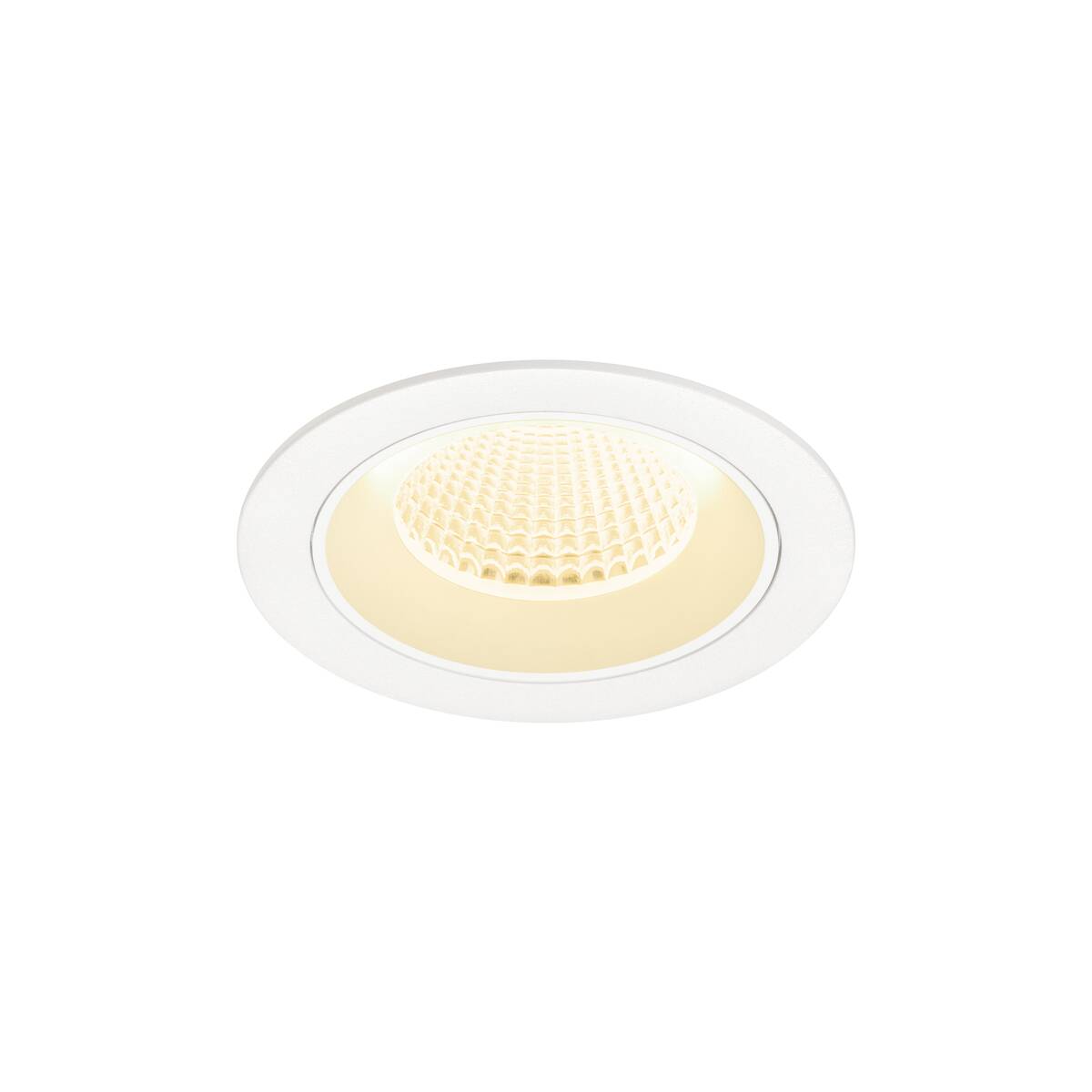 NUMINOS® M, infälld takarmatur, 3000 K, 40°, IP20, rund, vit