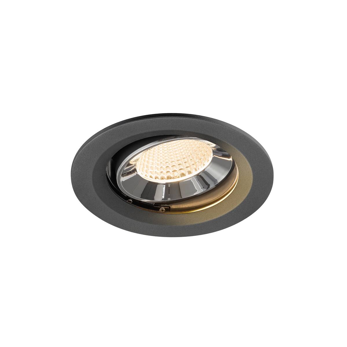 NUMINOS® MOVE M, black/chrome recessed ceiling light 2700 K 40°