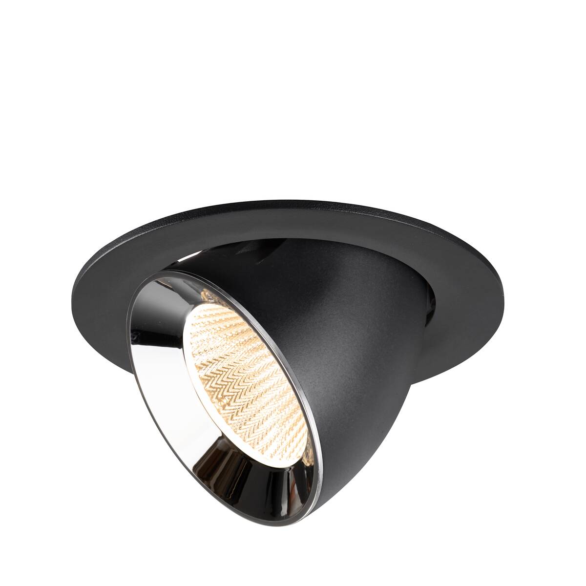 NUMINOS® GIMBLE L, encastré downlight, intérieur, 2700 K, 40° noir / chrome