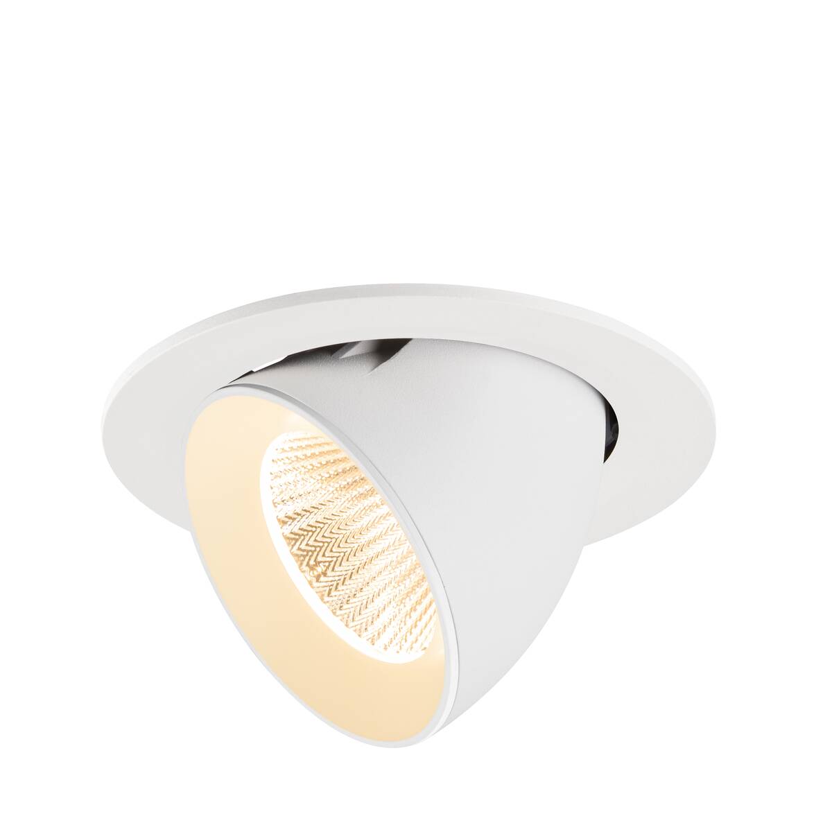 NUMINOS® GIMBLE L, plafonnier encastré, 2700 K, 40°, IP20, rond, blanc