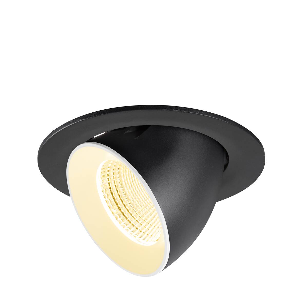NUMINOS® GIMBLE L, Stropní vestavné svítidlo, 3000 K, 55°, IP20, kulaté, černé / bílé