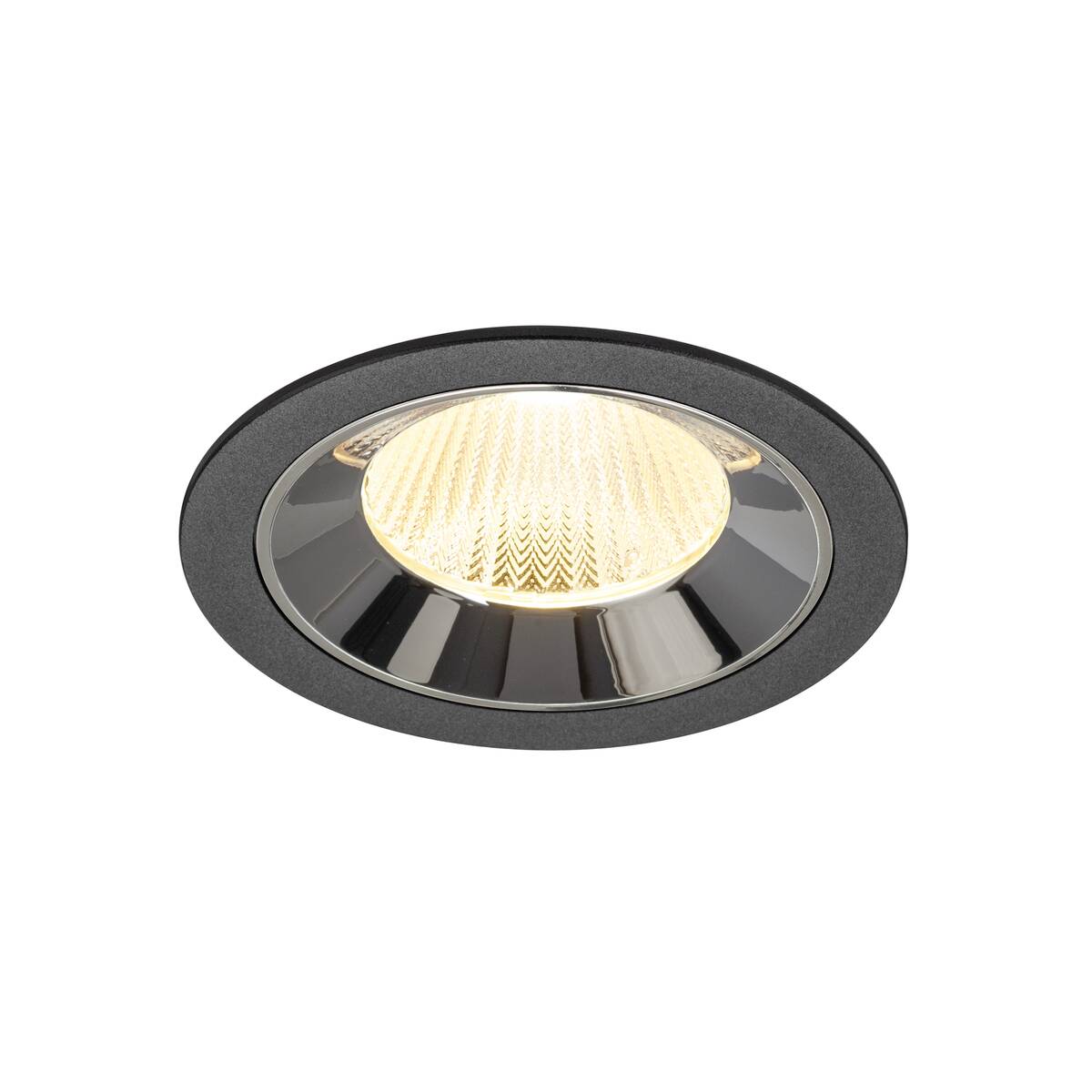 NUMINOS® L, plafonnier encastré noir / chromé 3000 K 40°