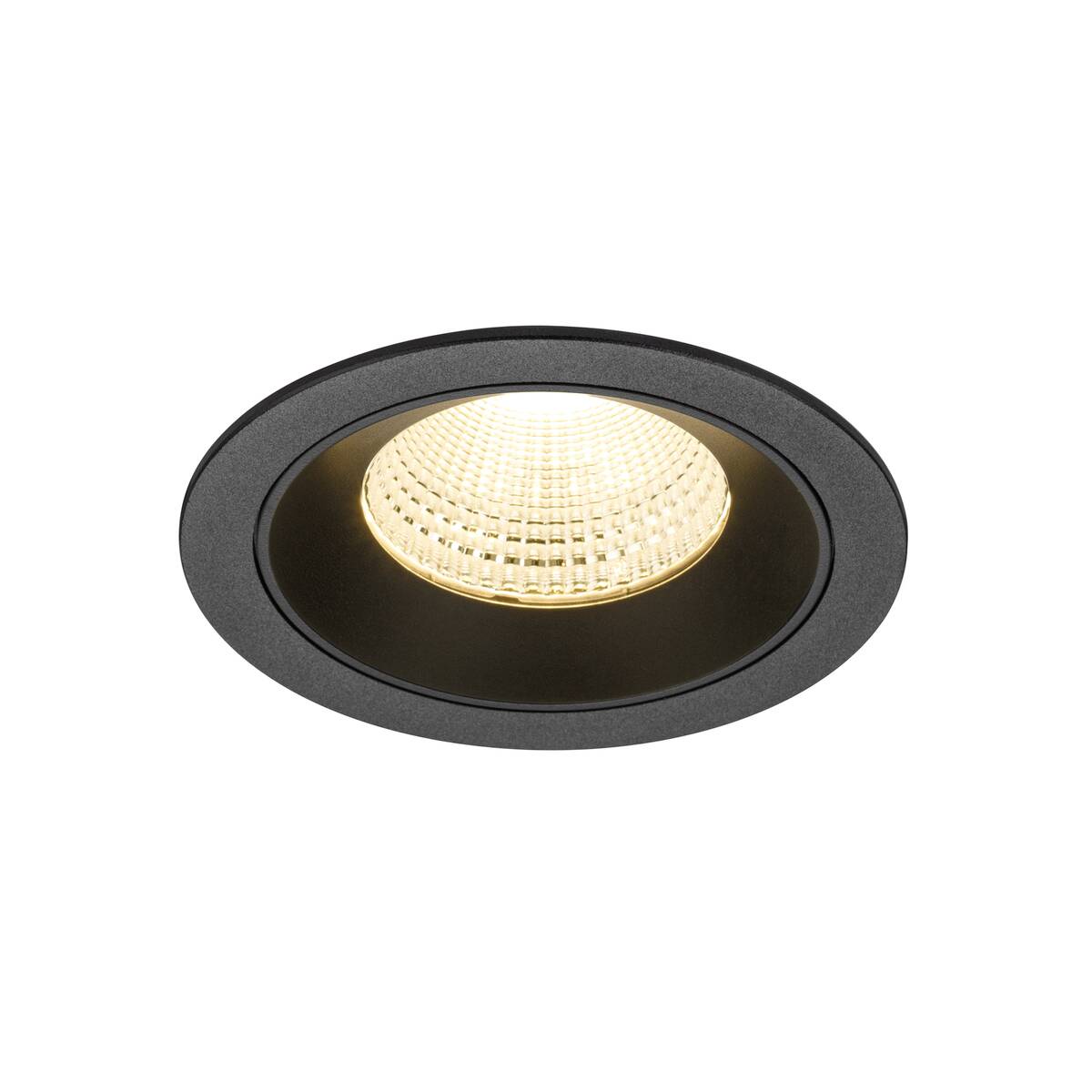 NUMINOS® L, plafonnier encastré, 3000 K, 55°, IP20, rond, noir