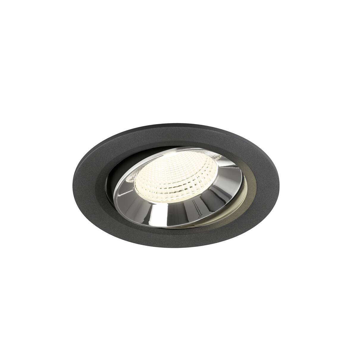 NUMINOS® MOVE L, plafonnier encastré noir / chromé 4000 K 55°