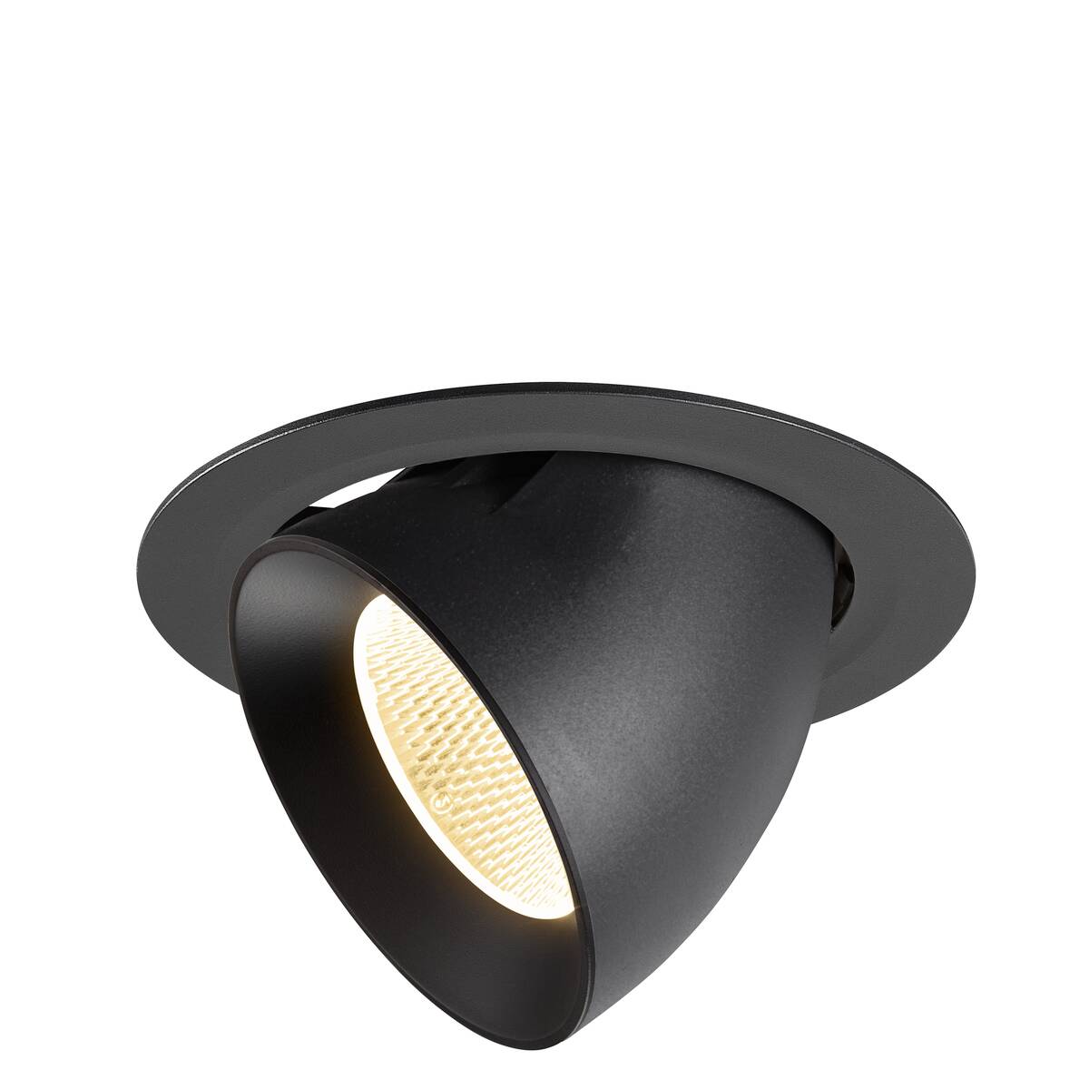 NUMINOS® GIMBLE XL, plafonnier encastré, 3000 K, 20°, NOIR
