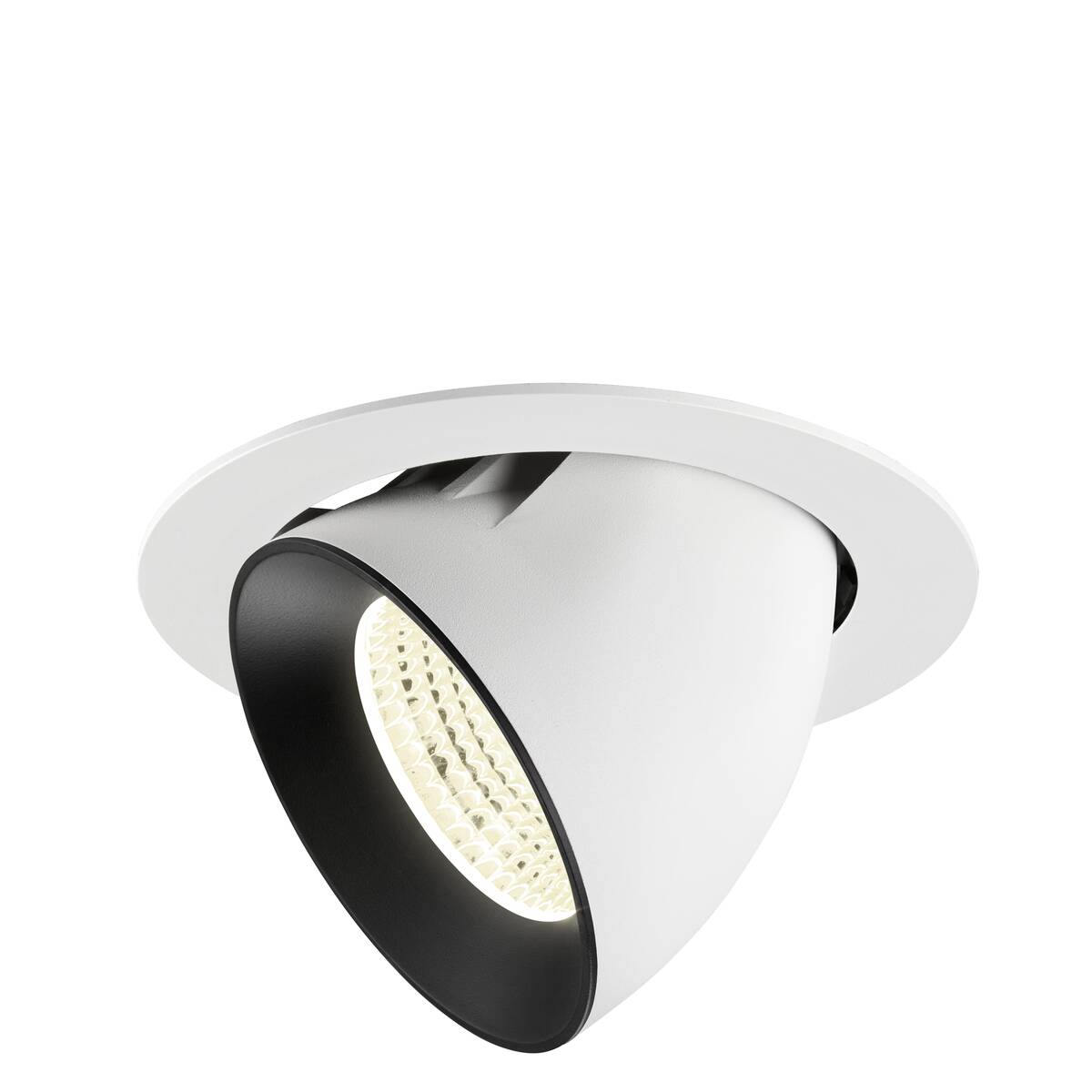 NUMINOS® GIMBLE XL, white/black recessed ceiling light 4000 K 55°