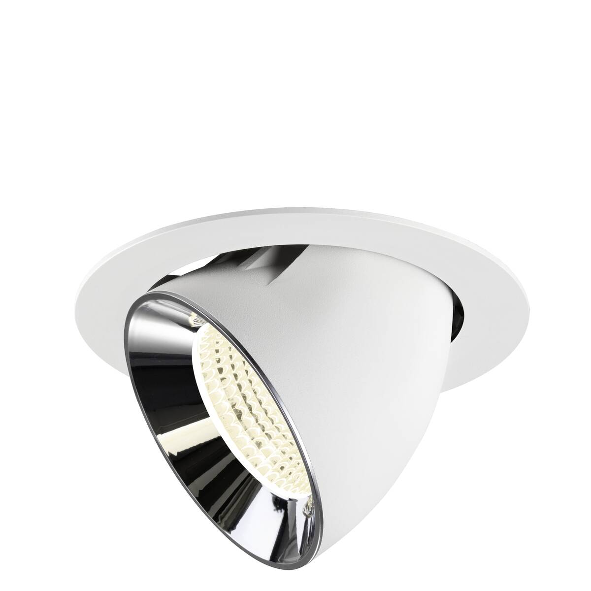 NUMINOS® GIMBLE XL, encastré downlight, intérieur, 4000 K, 55° blanc / chrome