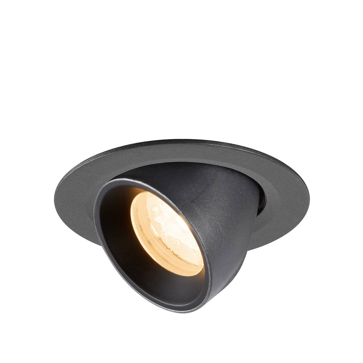 NUMINOS® GIMBLE XS, plafonnier encastré, 2700 K, 40°, IP20, rond, noir
