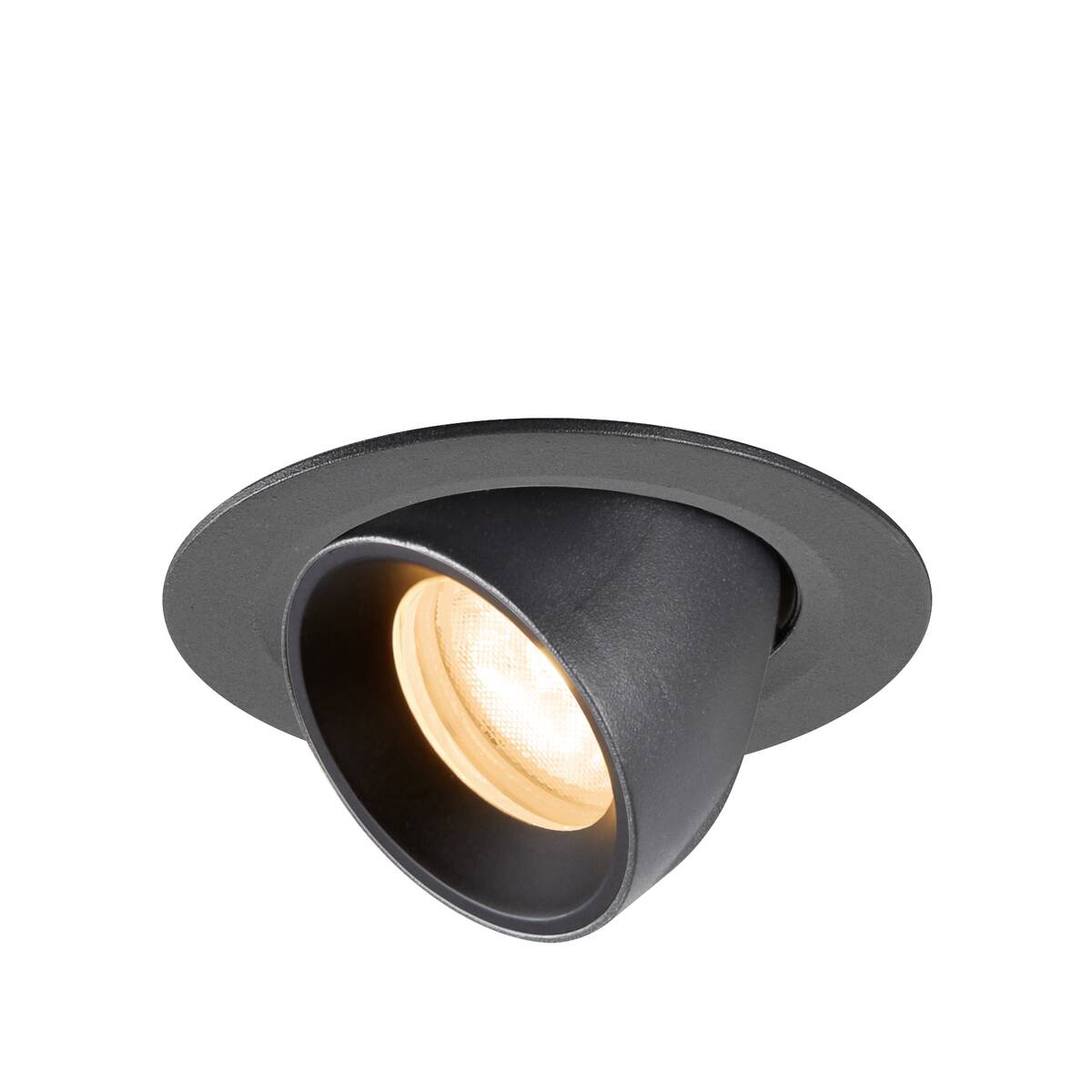 NUMINOS® GIMBLE XS, plafonnier encastré, 2700 K, 55°, IP20, rond, noir