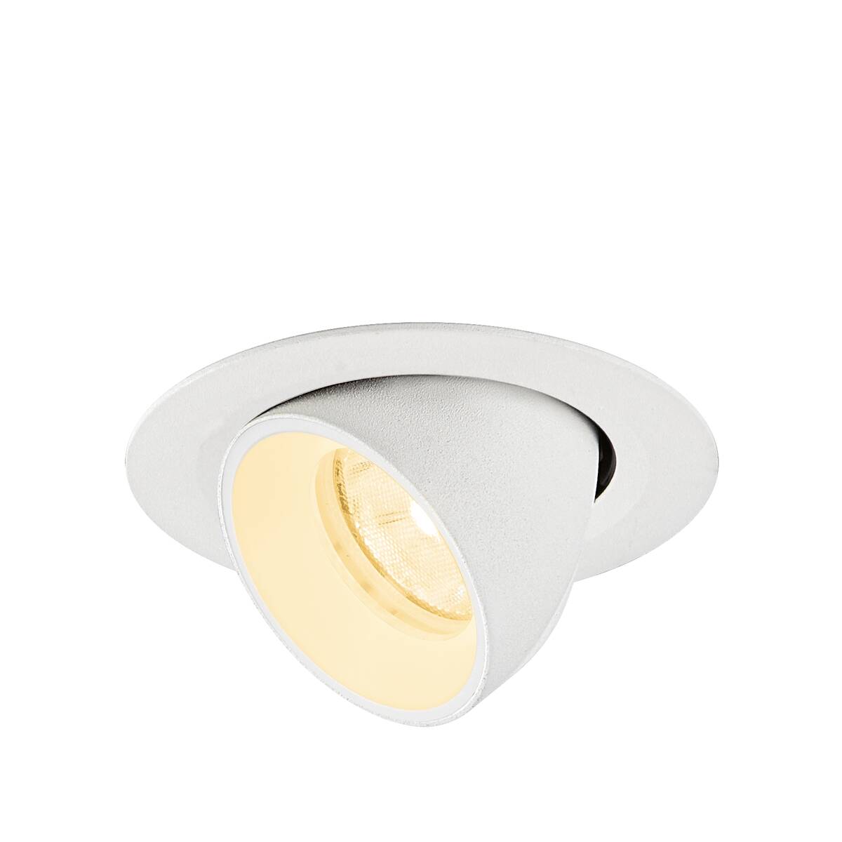NUMINOS® GIMBLE XS, plafonnier encastré, 3000 K, 20°, IP20, rond, blanc