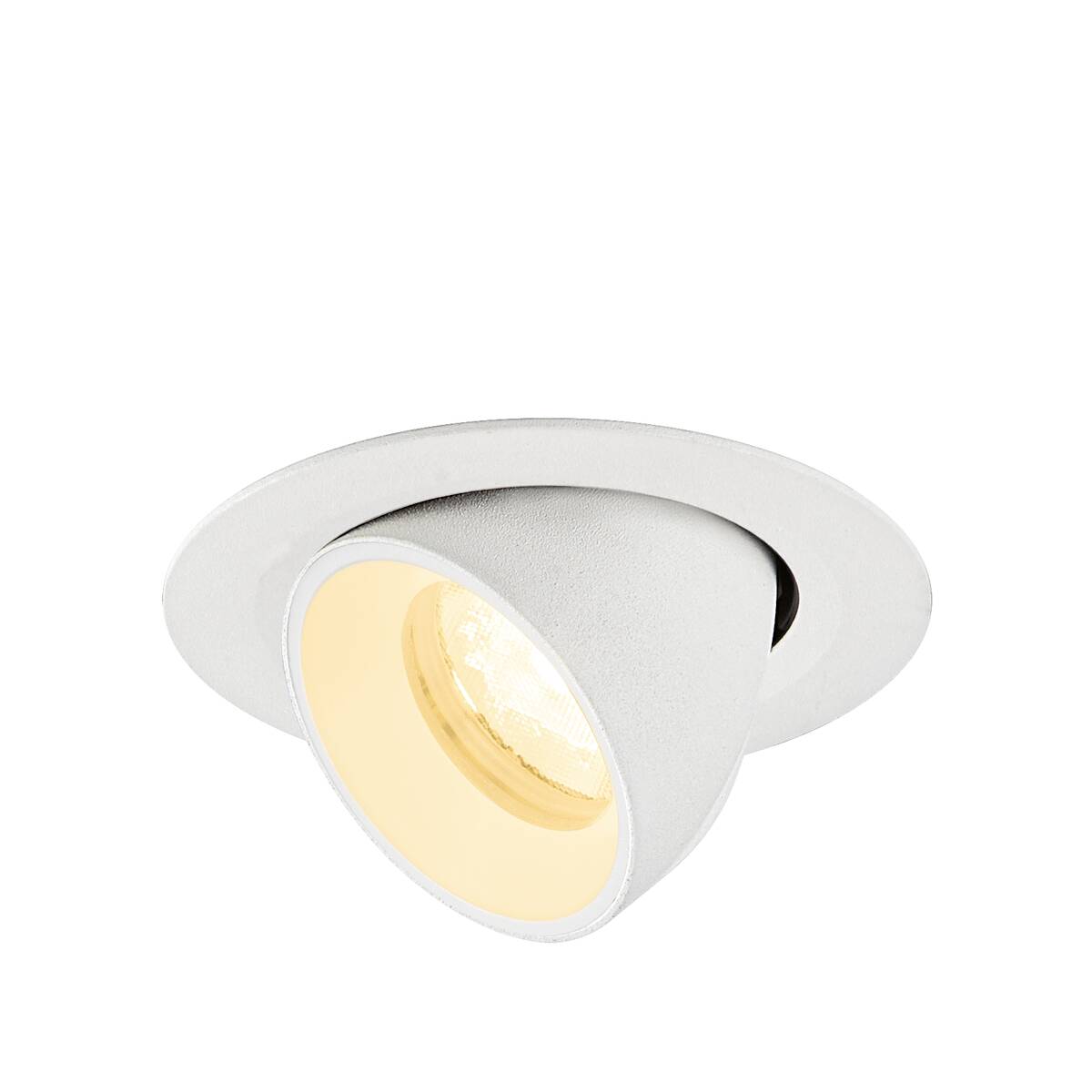 NUMINOS® GIMBLE XS, plafonnier encastré, 3000 K, 40°, IP20, rond, blanc