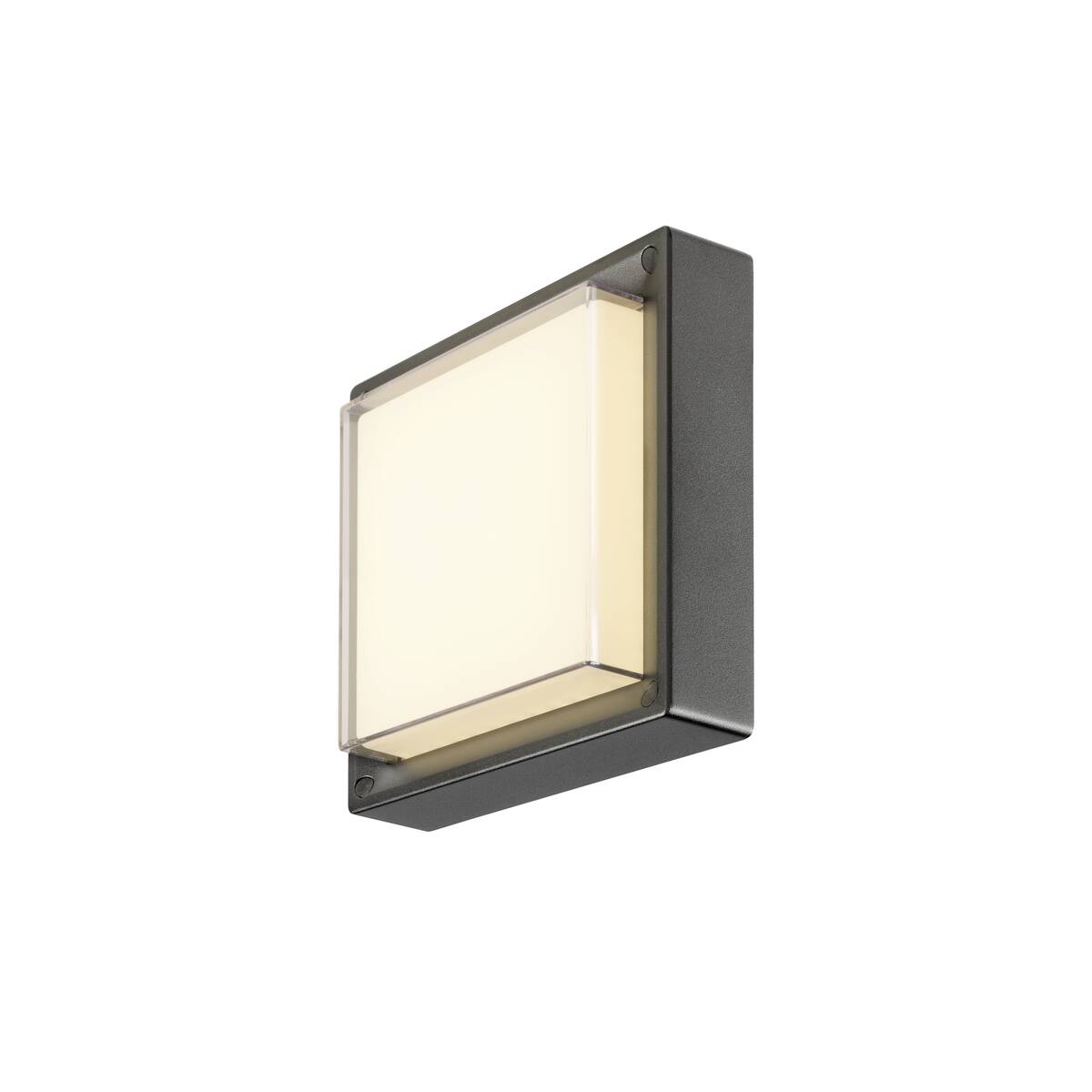 AINOS SLIDE WL, Utanpåliggande vägglampa, fyrkantig, PHASE, 2700/3000 K, 11 W, IP65, svart