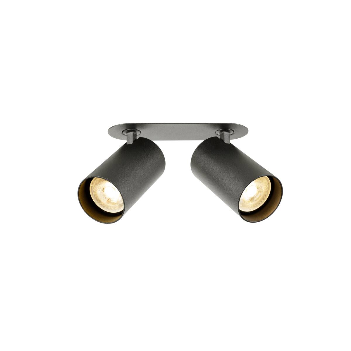 ENOLA 2.0 M, RL, DOUBLE, QPAR51, Plafonnier encastré, 2 x 10 W, noir