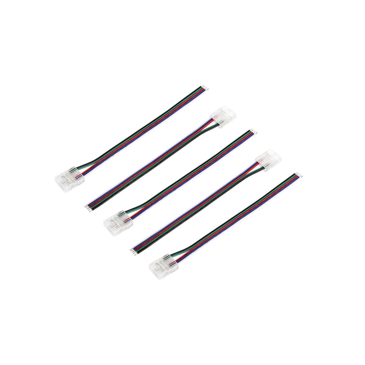 LED STRIP CONNECTOR COB, FEED-IN RGBW S, clear