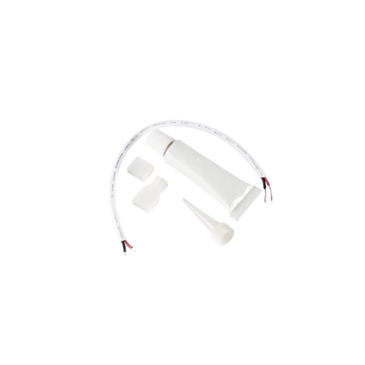 LED STRIP CONNECTOR IP SEALING SET, 8MM, clear