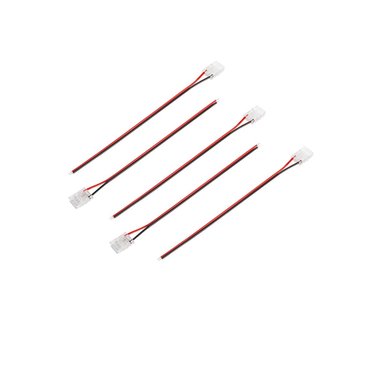 CONECTOR DE TIRA LED SMD, ALIMENTADOR S 10MM, transparente