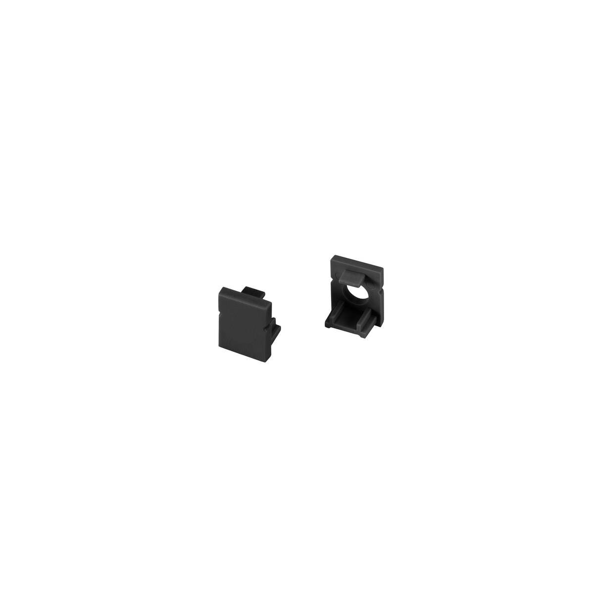 LEDSTRIP ENDKAPPEN, AUFBAU, XS, schwarz