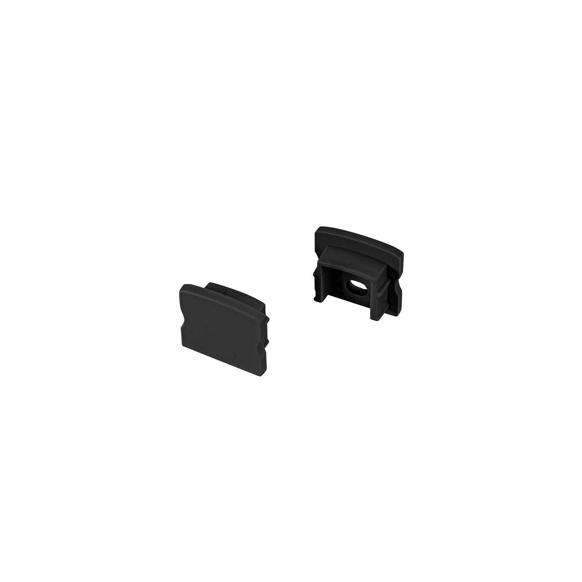 LED STRIP END CAPS, SURFACE-MOUNTED, S, black