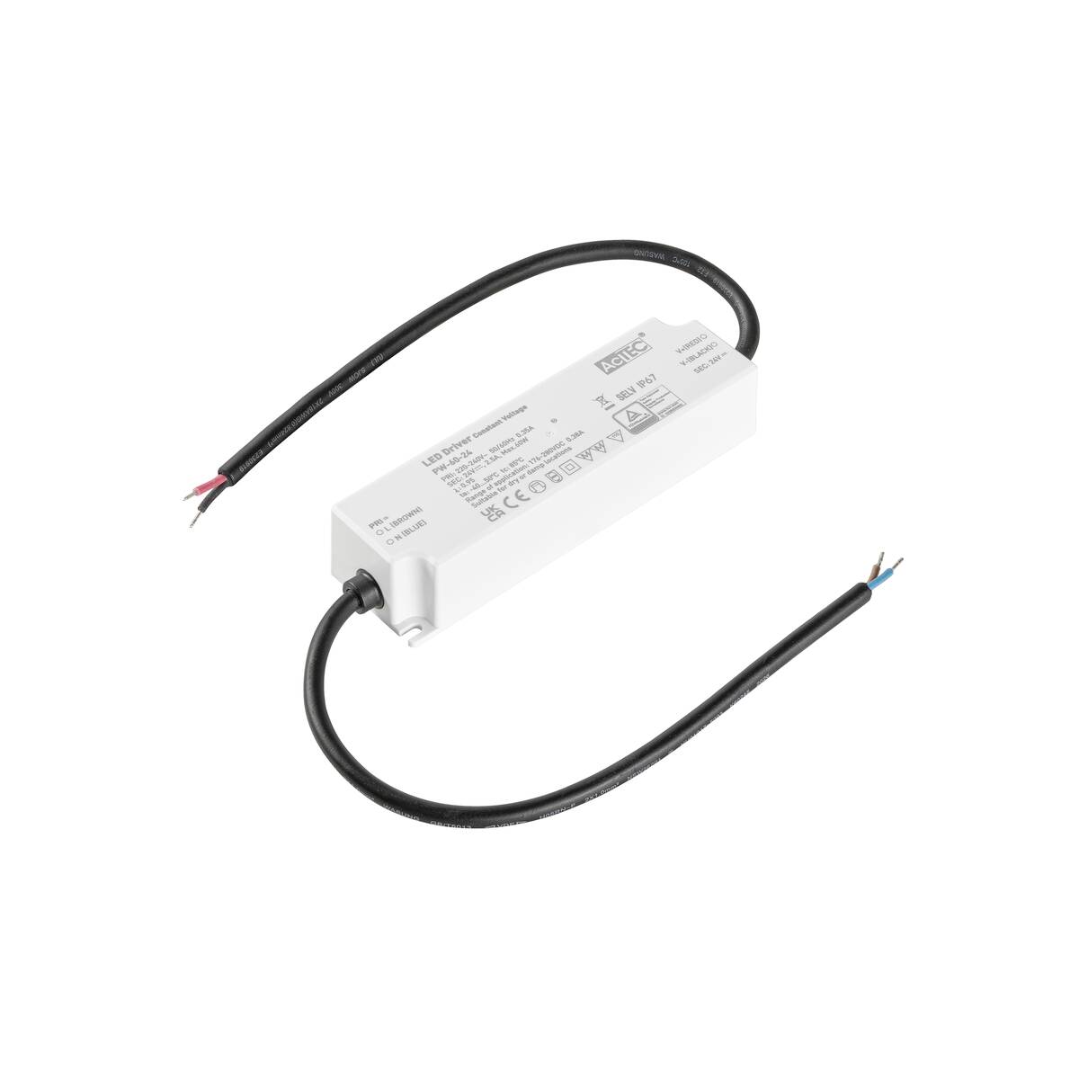 LED-driver, 24V, 60W, IP67, wit