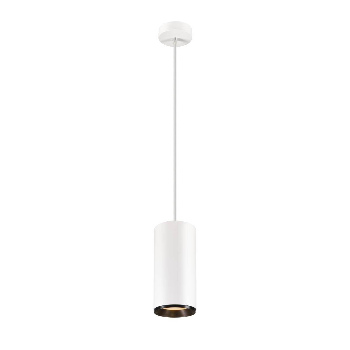NUMINOS® XL PD, DALI, Závěsné světlo, délka závěsu 250 cm, 2700 K, 27 W, 60°, DALI, matná bílá / matná černá