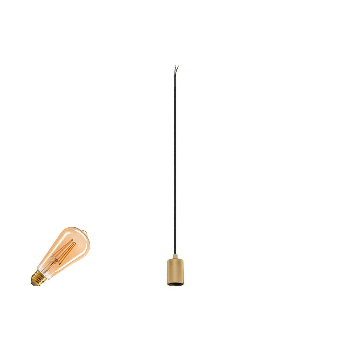 FITU LAMP SET, PD, RIBBED, ROSETA DE TECHO, Lámpara colgante, E27, 2500 K, FASE, 320°, dorado