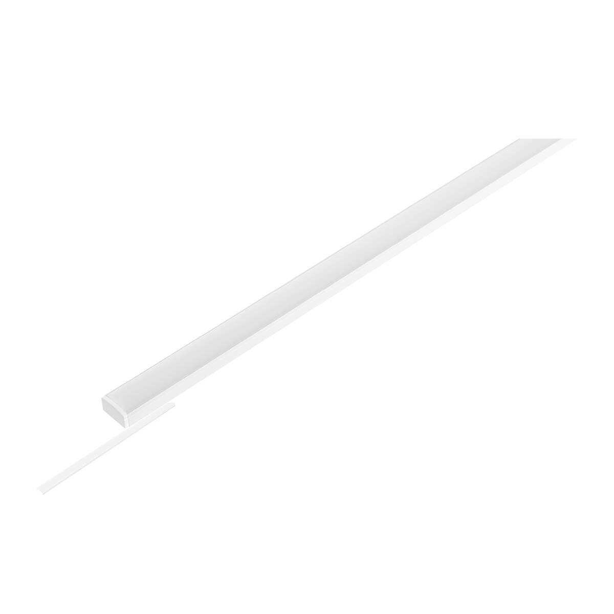 LEDSTRIP SET, PROFIL AUFBAU FLACH + DIFFUSOR 5*1m, S, weiß