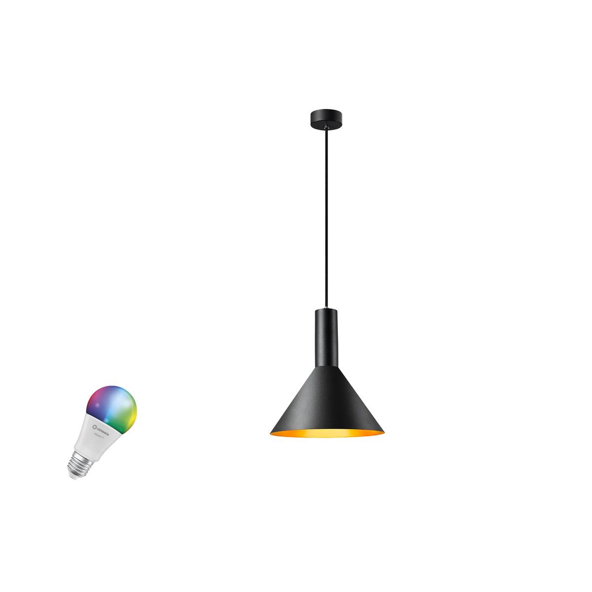 PHELIA 25 SMART SET, PD, E27, A60, ZIGBEE, RGBW, pendant luminaire, black