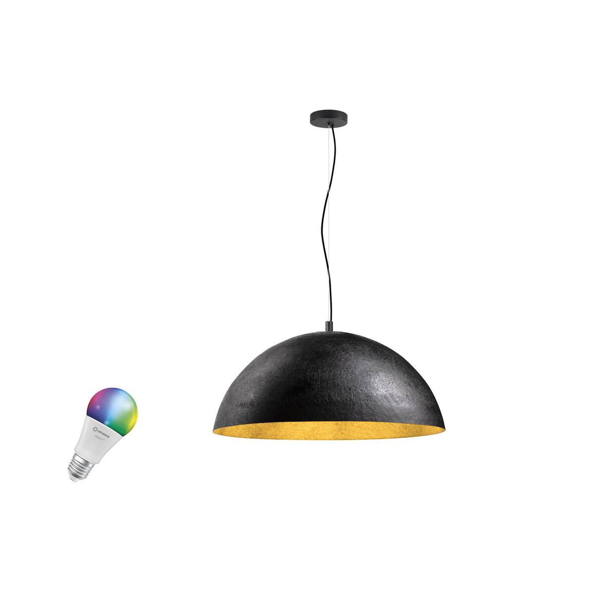 FORCHINI 70 SMART SET, PD, E27, A60, ZIGBEE, RGBW, pendant luminaire, black