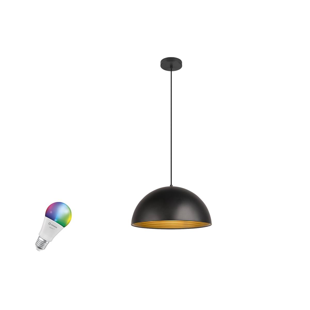 FORCHINI M 40 SMART SET, PD, E27, A60, ZIGBEE, RGBW, pendant luminaire, black