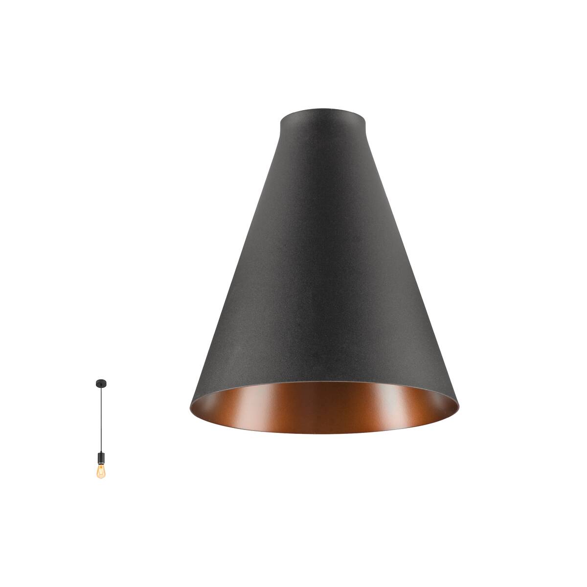 LALU® SMART SET, PD, E27, A60, ZIGBEE, RGBW, pendant light, black