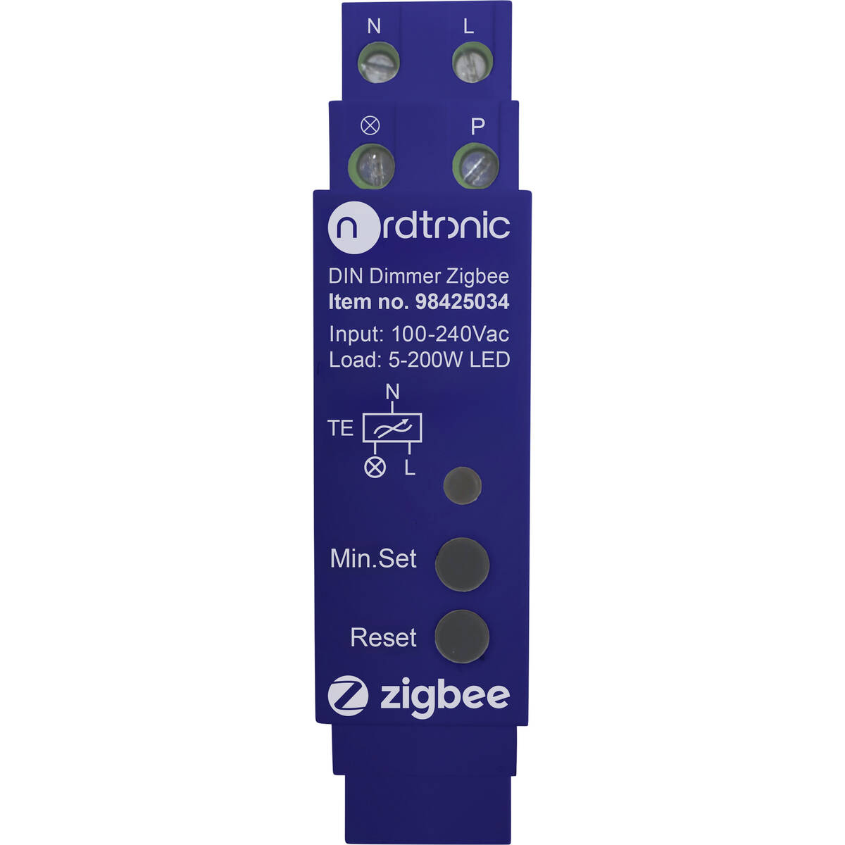 DIN DIMMER, ZIGBEE 3.0, blue