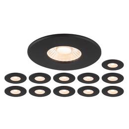 Set consisting of 12 x 1007095 UNIVERSAL DOWNLIGHT PHASE IP65 38° and 1007096 UNIVERSAL DOWNLIGHT cover IP65 black R